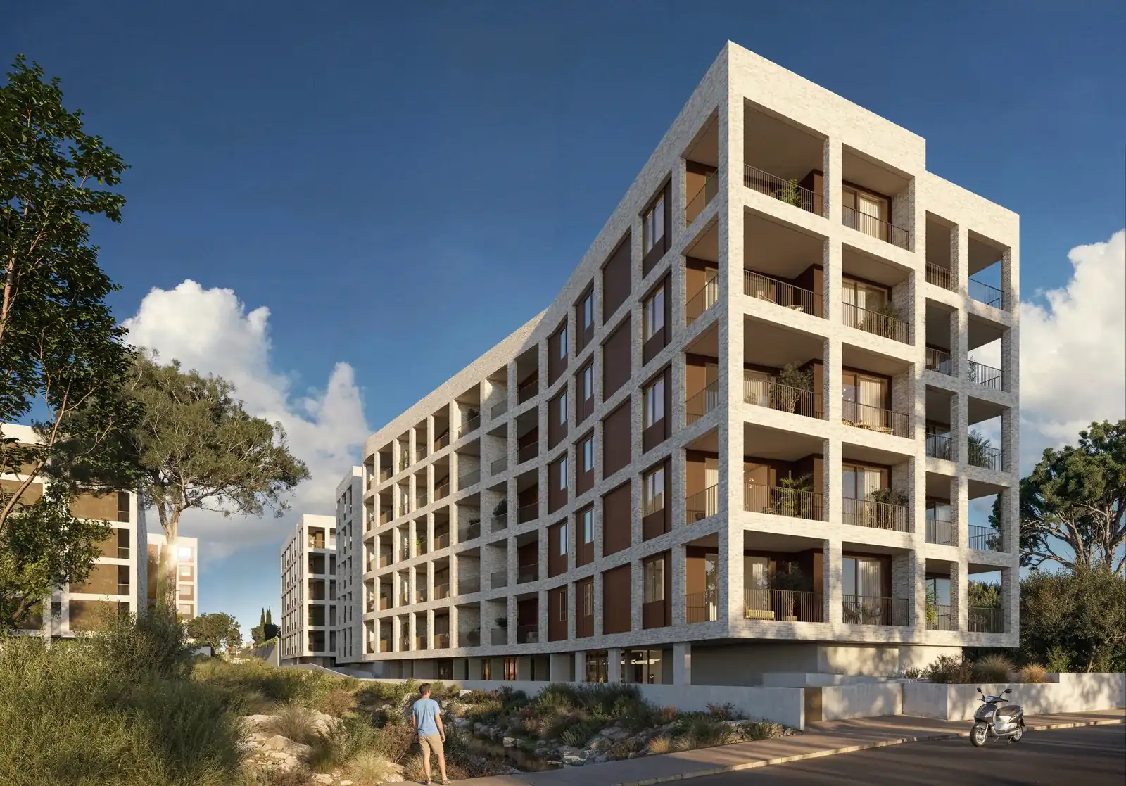 Visualisation: Facade at Glow, a BBF development in Limassol, Cyprus