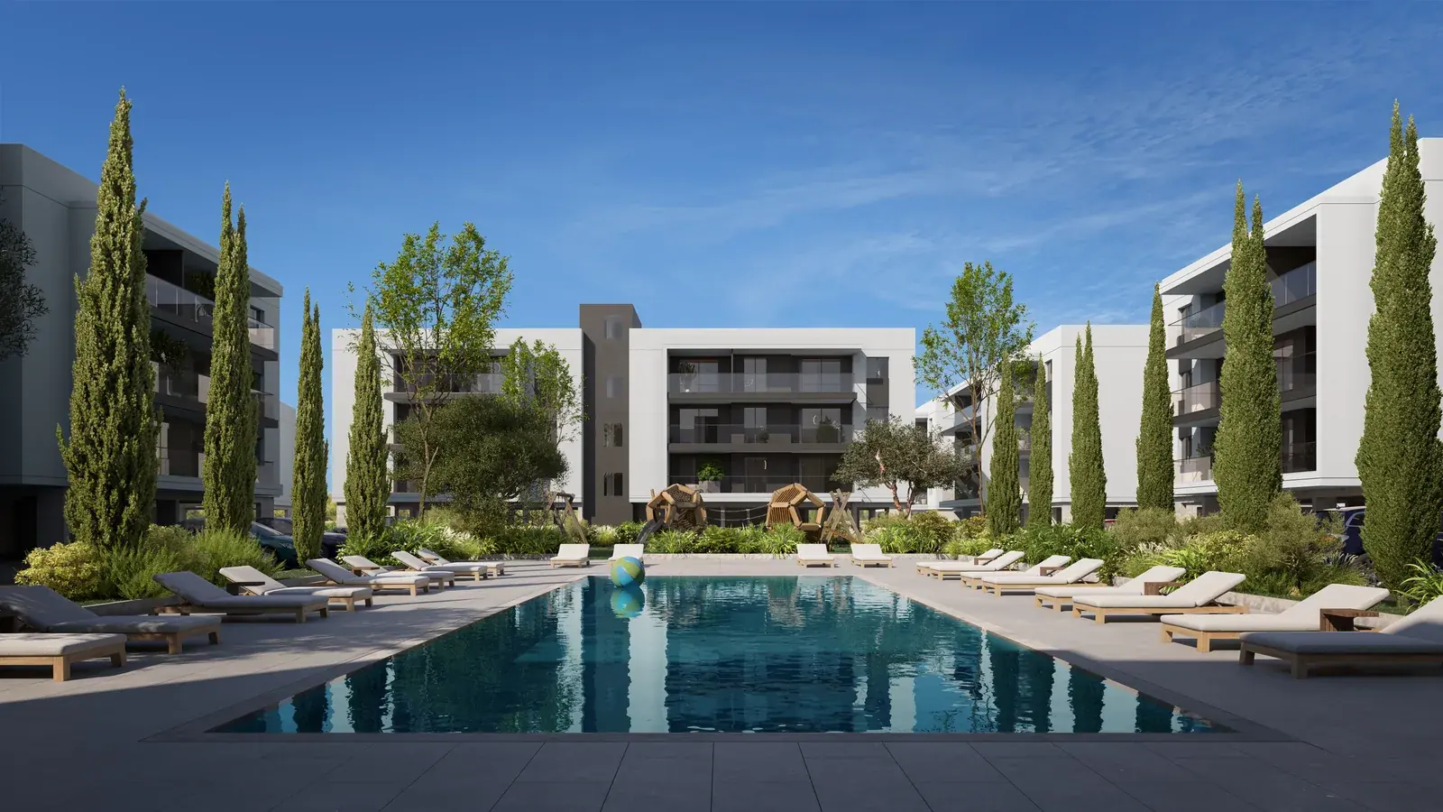 Visualisation: Swimming pool at Golfside, a BBF development in Limassol, Cyprus