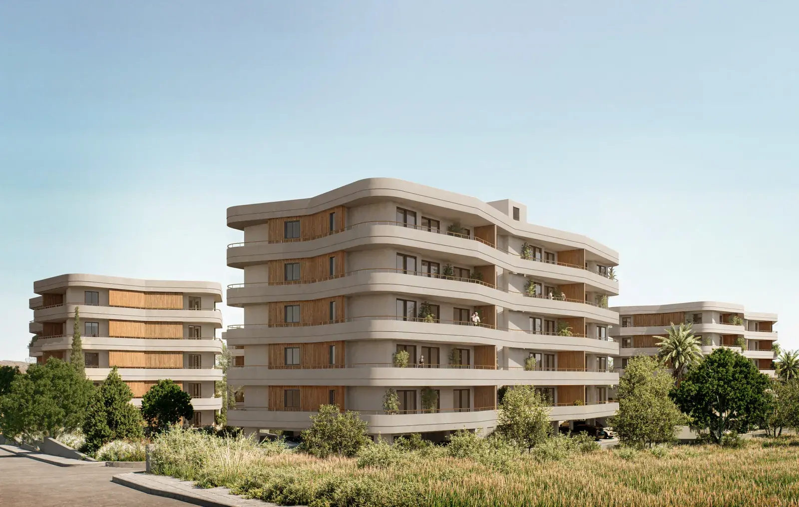 Visualisation: Facade at Nest, a BBF development in Limassol, Cyprus