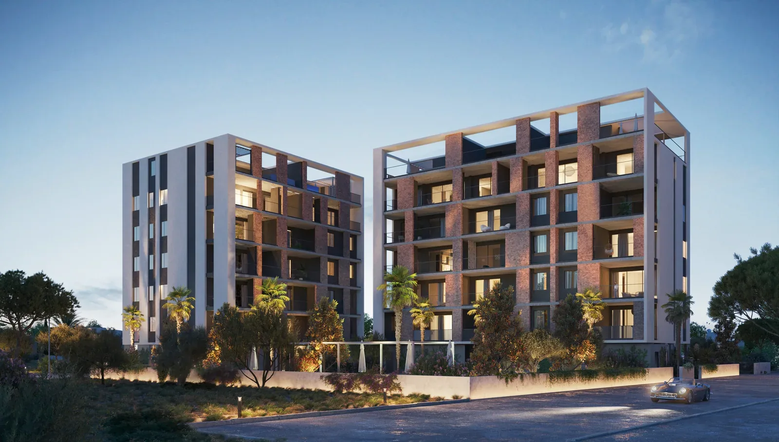 Visualisation: Exterior at Rosa dei Venti, a BBF development in Limassol, Cyprus