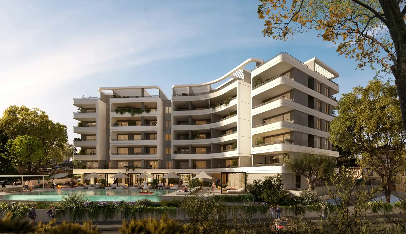 Visualisation: Swimming pool at Sense, a BBF development in Limassol, Cyprus