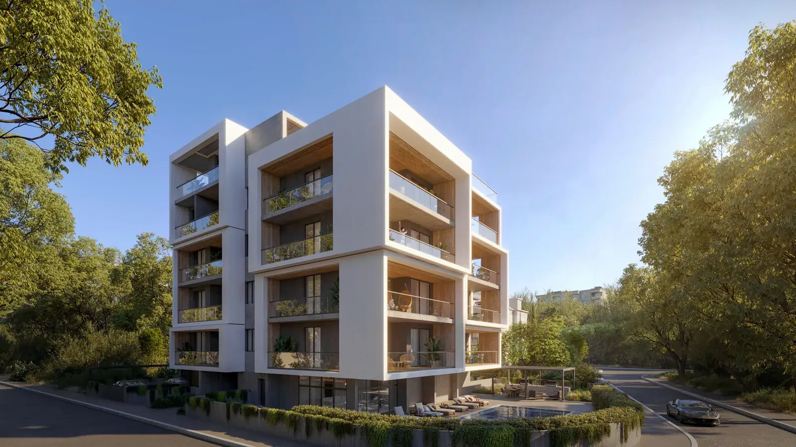 Visualisation: Facade at Spirit, a BBF development in Limassol, Cyprus