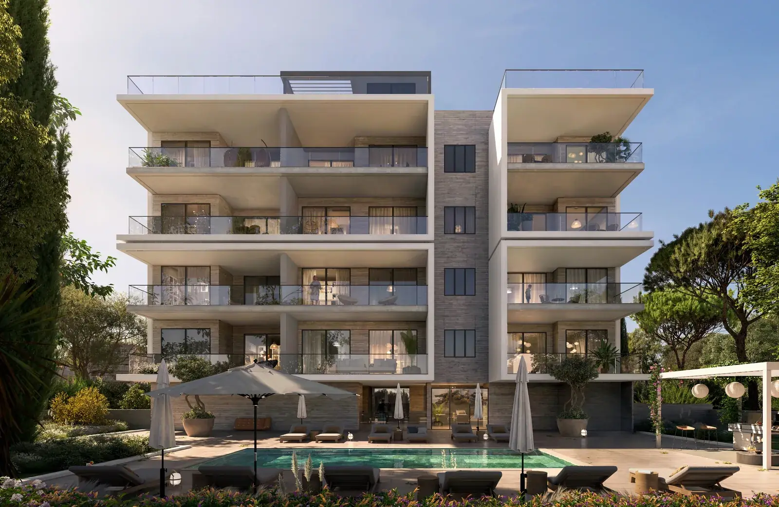 Visualisation: Swimming pool at Verde, a BBF development in Limassol, Cyprus